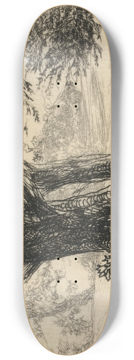 Francis Seymour Haden - The Holly Field 8.25 inch art skate deck