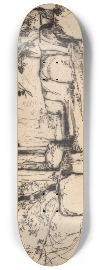 Francis Seymour Haden - The Terrace, Cintra 8.25 inch art skate deck