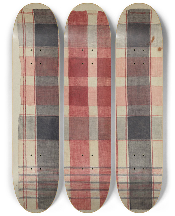 Triptych art skateboard deck of Alfred Denghausen Bundle Handkerchief by Alfred Denghausen
