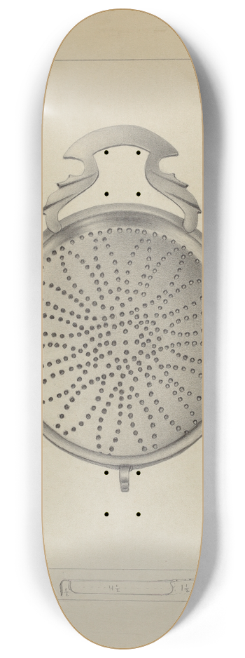 Aaron Fastovsky - Silver Punch Strainer 8.25 inch art skate deck