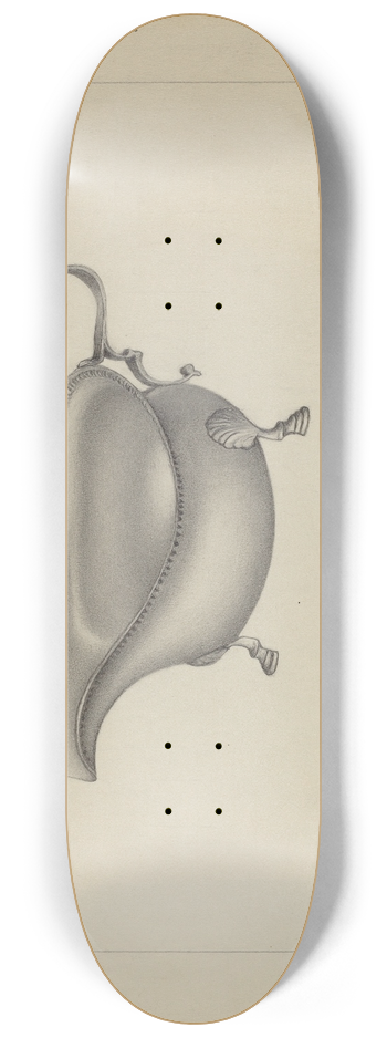 Aaron Fastovsky - Silver Sauce Boat 8.25 inch art skate deck