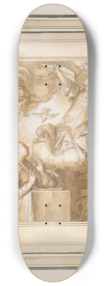 Abraham Bloemaert - TheAnnunciation 8.25 inch art skate deck