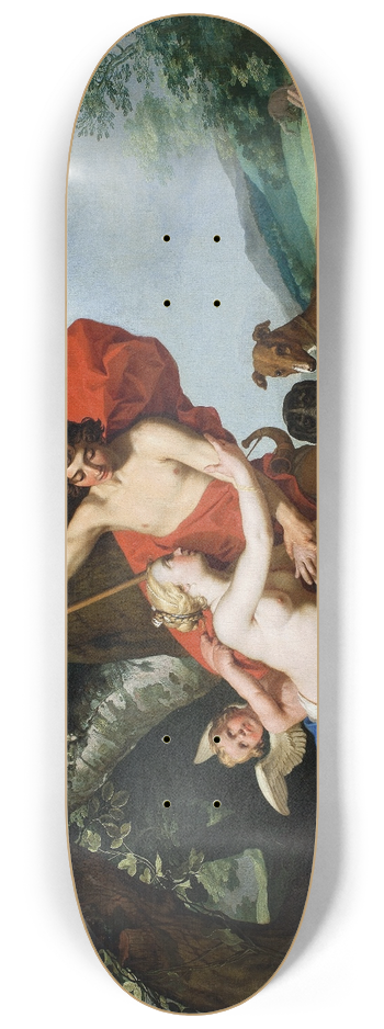 Abraham Bloemaert - Venus and Adonis 8.25 inch art skate deck