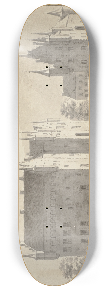 Abraham de Haen the Younger - Kasteel te Gemert 8.25 inch art skate deck