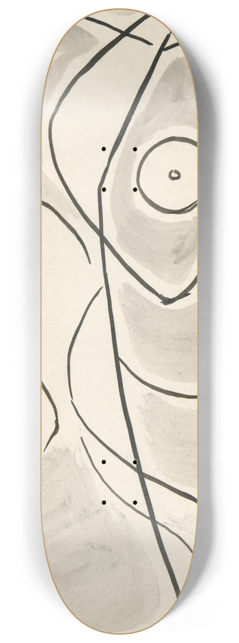 Abraham Walkowitz - Dance Abstraction; Isadora Duncan (or RhythmicLine) 8.25 inch art skate deck