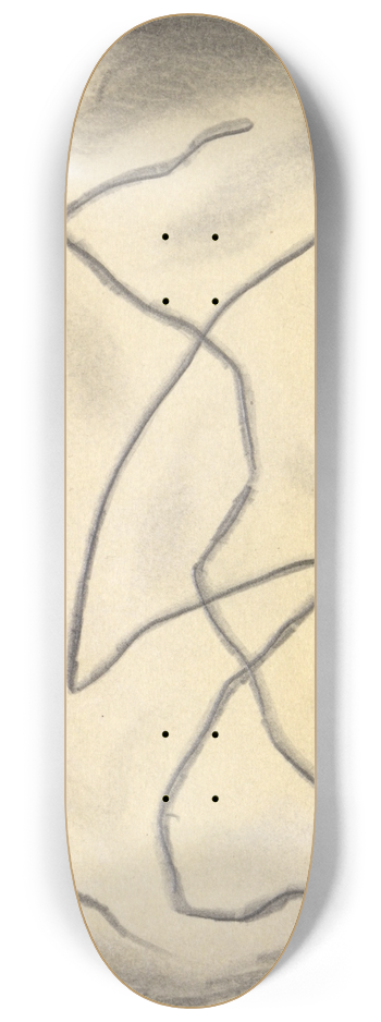 Abraham Walkowitz - Rhythmic Lines; DanceAbstraction 8.25 inch art skate deck