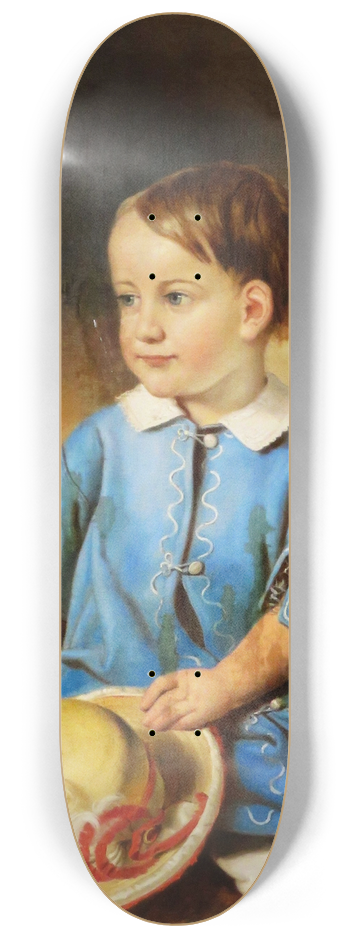 Adam Brenner - Portrt eines Knaben mit Hut 8.25 inch art skate deck