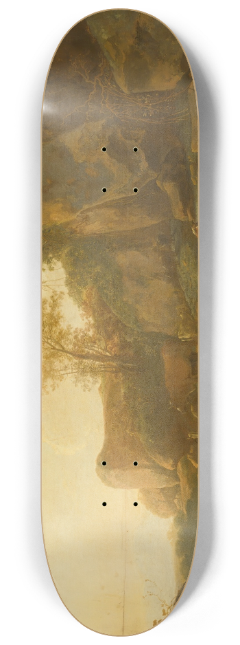 Adam Pynacker - A mountainous landscape with cattle 8.25 inch art skate deck