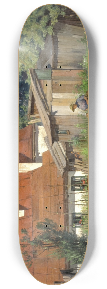 Adolf Chelius - Bauernhofidylle 8.25 inch art skate deck