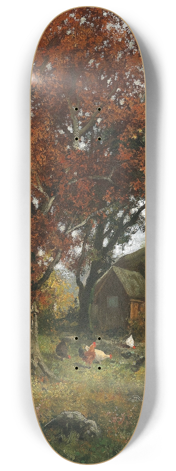 Adolf Kaufmann - Mhle im Herbstwald 8.25 inch art skate deck