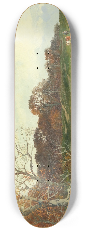 Adolf Kaufmann - Sommerlandschaft mit weidenden Khen 8.25 inch art skate deck