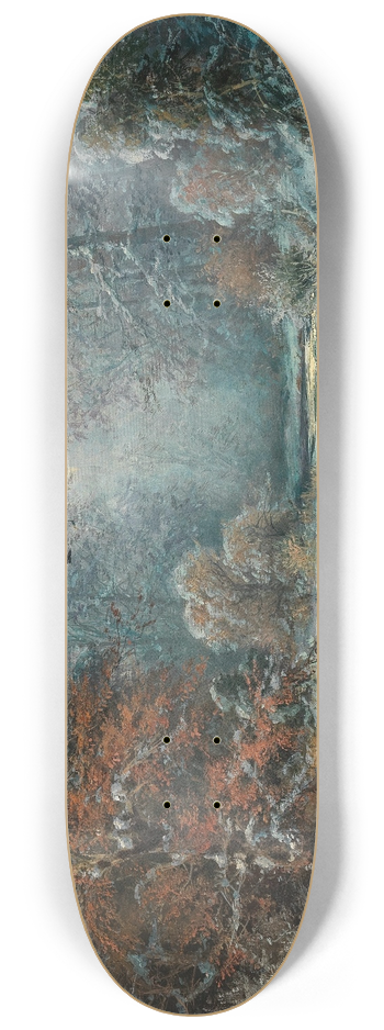 Adolf Kaufmann - Winterliche Flusslandschaft 8.25 inch art skate deck