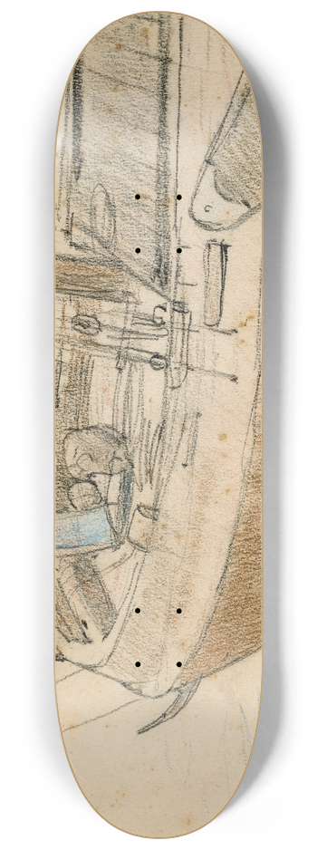 Adolf le Comte - Achtersteven van een zeilboot 8.25 inch art skate deck