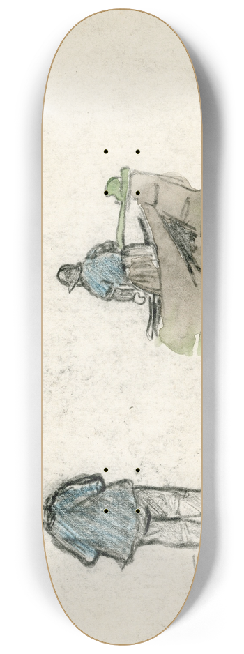 Adolf le Comte - Staande man, visser aan het roer 8.25 inch art skate deck