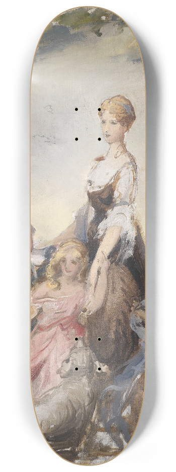 Adolf Pirsch - Mutter mit Kindern 8.25 inch art skate deck