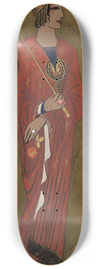 Francois-Louis Schmied - Maquette with a depiction of King Solomon 8.25 inch art skate deck