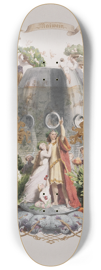 Adolf Schrdter  - Die vier Hauptgetrnke: Maiwein 8.25 inch art skate deck