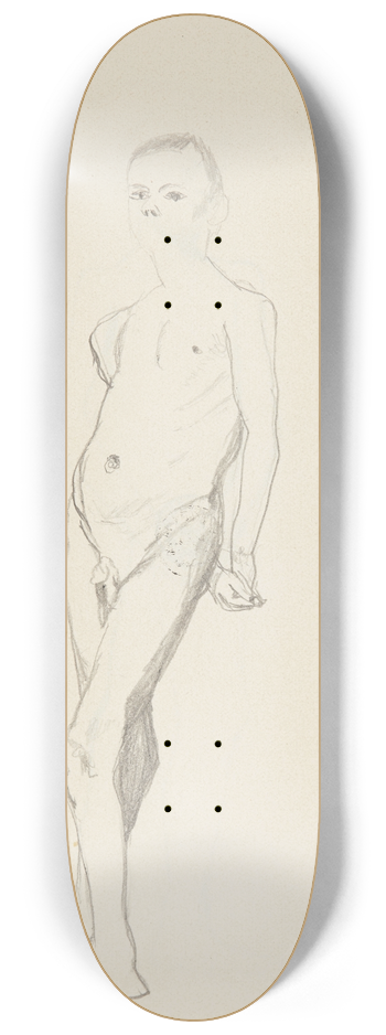 Adolf Sternschuss - akt stojcego chopca 8.25 inch art skate deck