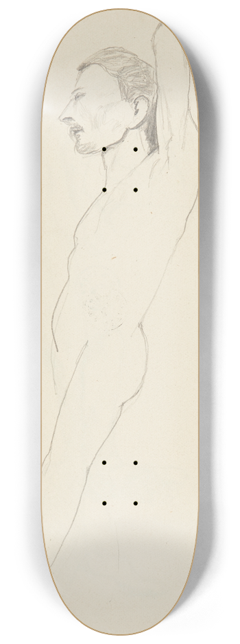 Adolf Sternschuss - Akt stojcego mczyzny 8.25 inch art skate deck