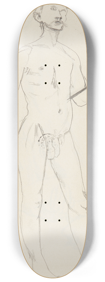 Adolf Sternschuss - akt stojcego mczyzny 8.25 inch art skate deck