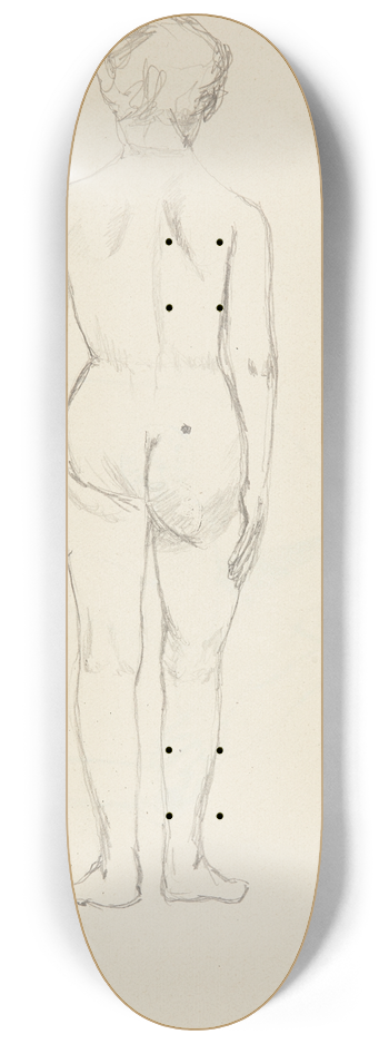 Adolf Sternschuss - akt stojcej tyem kobiety 8.25 inch art skate deck