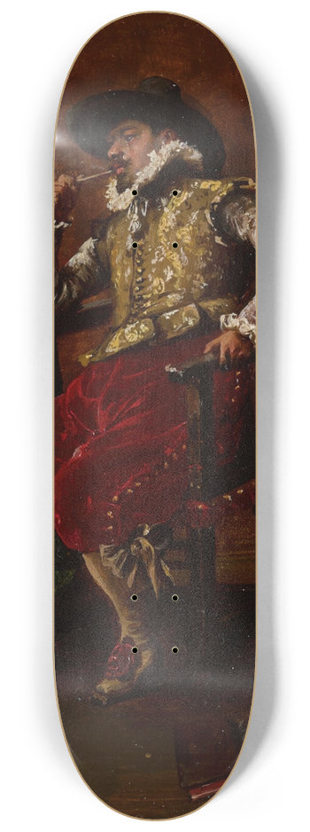 Adolphe-Alexandre Lesrel - Cavalier Smoking 8.25 inch art skate deck