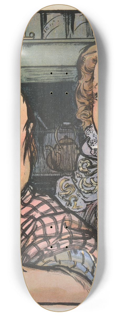 Frank Arthur Nankivell - Evidently newly wed 8.25 inch art skate deck