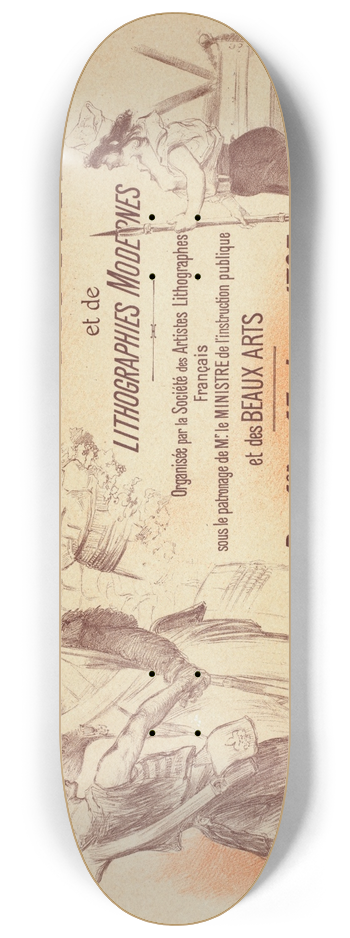 Adolphe Lon Willette - Exposition Charlet 8.25 inch art skate deck