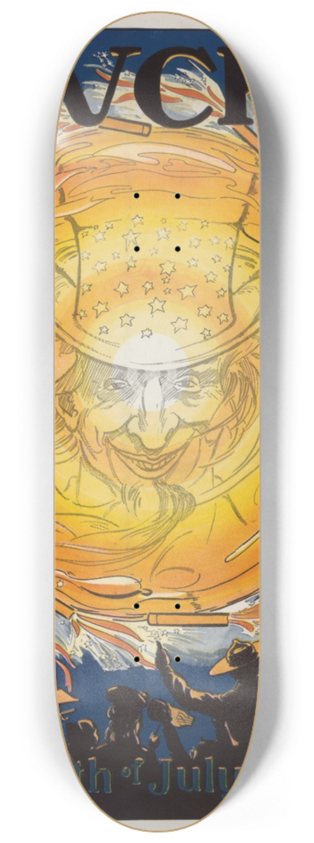 Frank Arthur Nankivell - fourth of July 1905 8.25 inch art skate deck