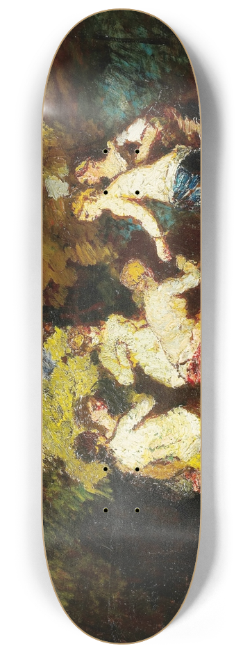 Adolphe Monticelli - Six baigneuses 8.25 inch art skate deck
