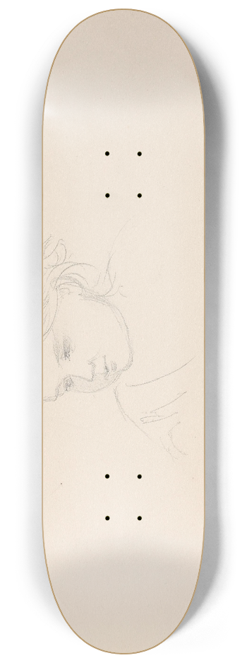 Adolph Tidemand - Barneportrett 8.25 inch art skate deck