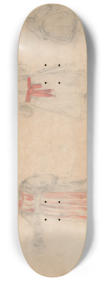 Adolph Tidemand - Barnestudier 8.25 inch art skate deck