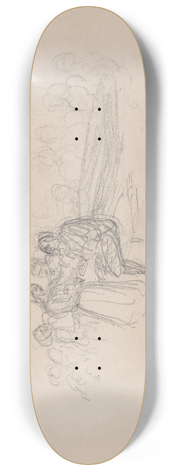 Adolph Tidemand - Figurscene i interir 8.25 inch art skate deck