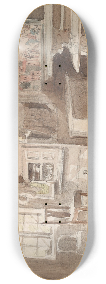 Adolph Tidemand - Interir, Leksand 8.25 inch art skate deck