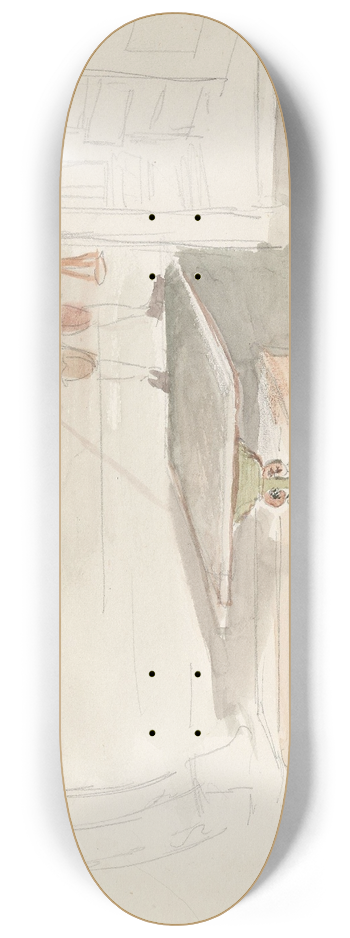 Adolph Tidemand - Interir med mannsfigur 8.25 inch art skate deck