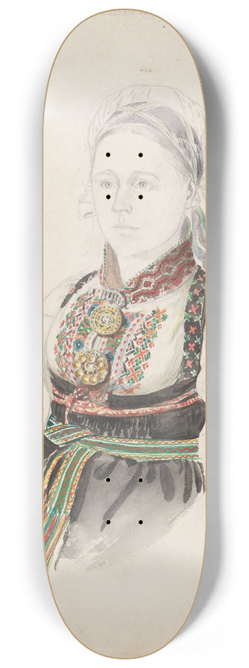 Adolph Tidemand - Kirsti Olsdotter, Heddal 8.25 inch art skate deck