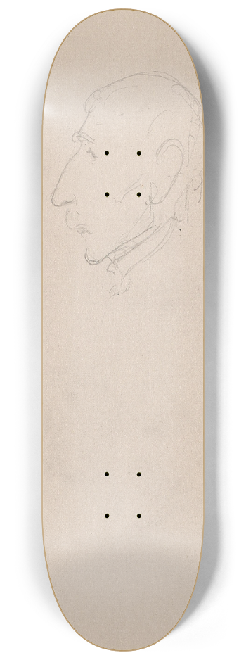 Adolph Tidemand - Mannshode i profil 8.25 inch art skate deck