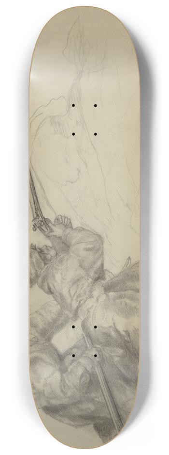Adolph Tidemand - Reindeer Hunt 8.25 inch art skate deck