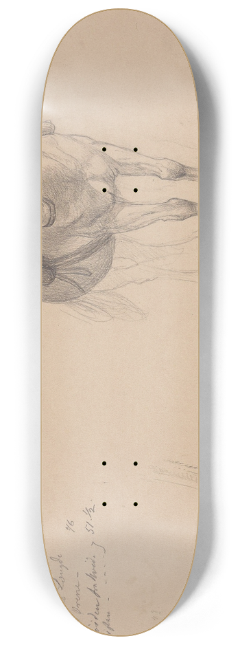 Adolph Tidemand - Saddled horse 8.25 inch art skate deck