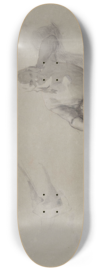 Adolph Tidemand - Sittende mann i rustning 8.25 inch art skate deck