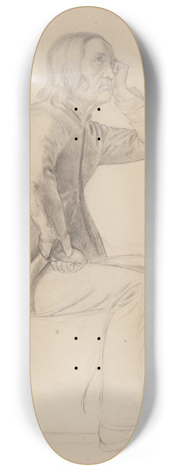 Adolph Tidemand - Sitting man 8.25 inch art skate deck