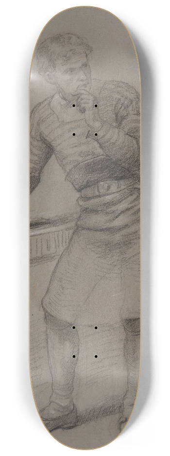 Adolph Tidemand - Standing Young Man with a Planer 8.25 inch art skate deck