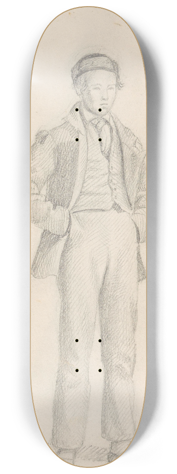 Adolph Tidemand - Stende ung mann 8.25 inch art skate deck