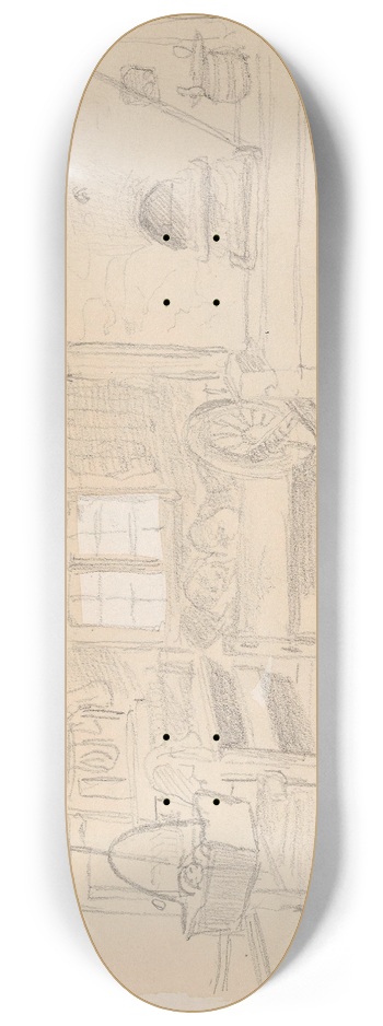 Adolph Tidemand - Stueinterir, Spttungen 8.25 inch art skate deck