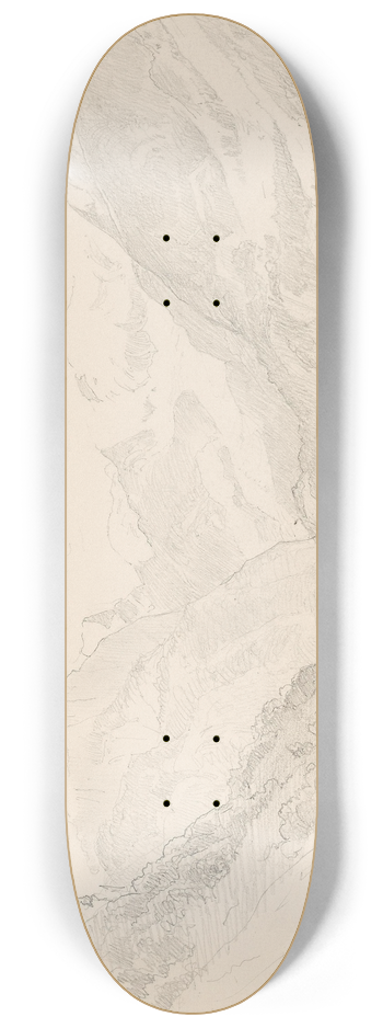 Adolph Tidemand - Sveitsisk landskap 8.25 inch art skate deck