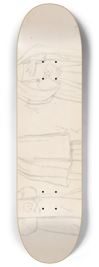 Adolph Tidemand - Tre paulinermunker 8.25 inch art skate deck