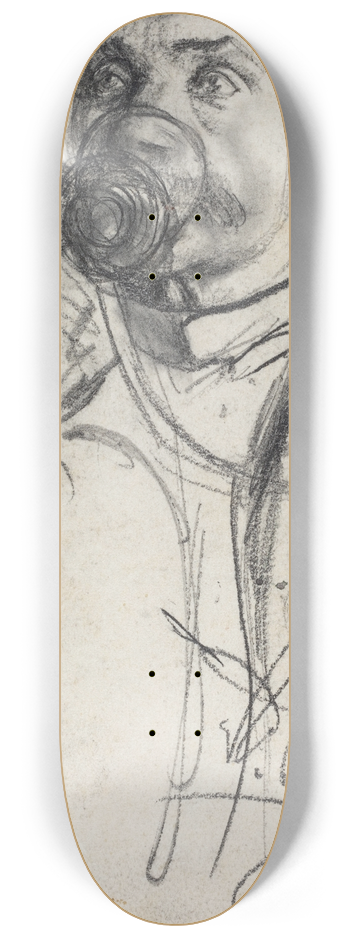 Adolph von Menzel - Studies of a Man Drinking 8.25 inch art skate deck