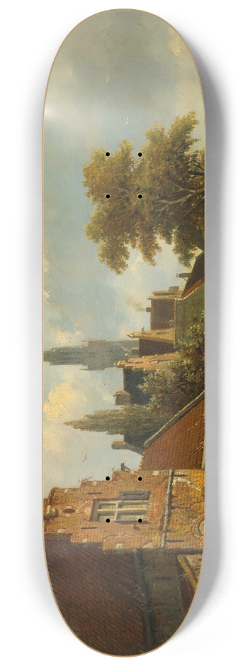 Adrianus Eversen - A Town In Holland 8.25 inch art skate deck