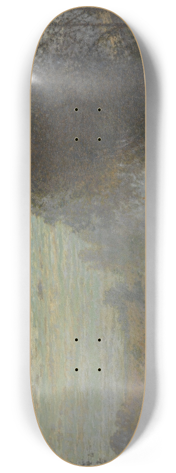Adrien-Joseph Heymans - Landscape by Moonlight 8.25 inch art skate deck
