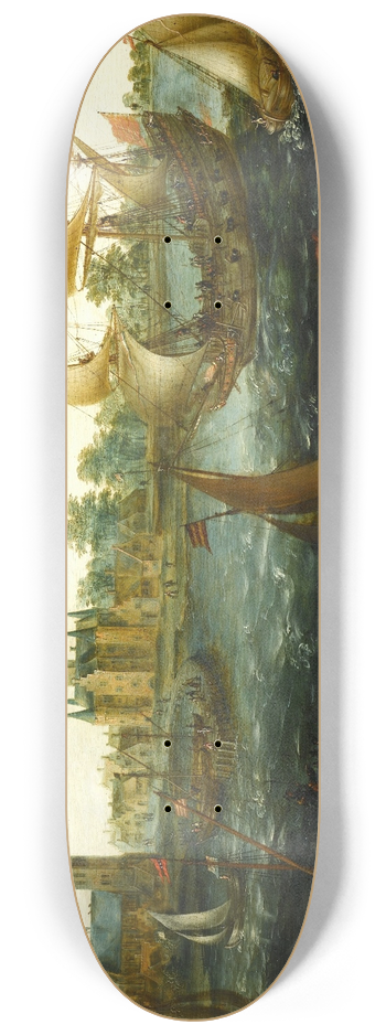 Aert Anthonisz - Ships off IJsselmonde 8.25 inch art skate deck